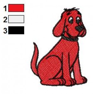 Clifford the Big Red Dog 03 Embroidery Design
